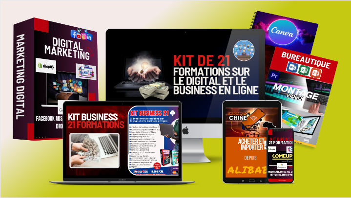 pack de 21 formations dans le digital et le business en ligne