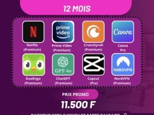 Abonnement à 8 applications premium