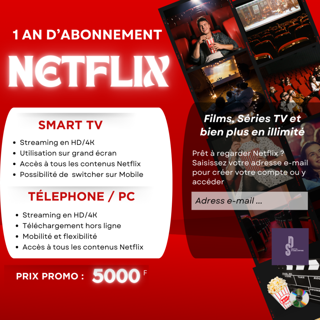 1 an Abonnement Netflix premium