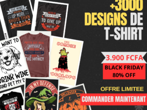 +3000 DESIGNS de T-Shirts Modifiables