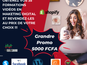 PACK DE 35 FORMATIONS EN MARKETING DIGITAL AVEC DROIT DE REVENTE