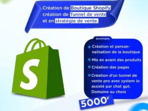 Formation shopify et tunnel de vente