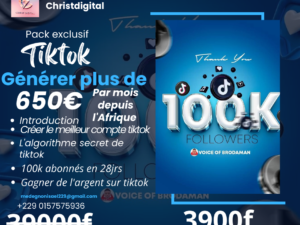Générer plus de 650€ par mois avec tiktok depuis l'Afrique