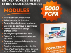 Formation en création de site web et boutique e -commerce