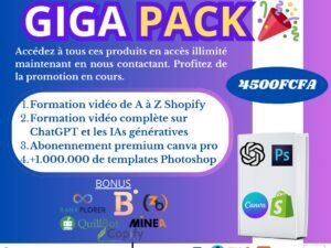 Giga pack de formation et d'abonnement