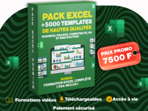 PACK TEMPLATES EXCEL EDITABLE + FORMATION COMPLETE