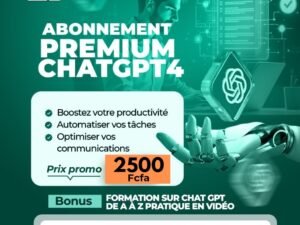 ABONNEMENT CHATGPT4 PREMIUM + FORMATIONS COMPLETES SUR CHATGPT