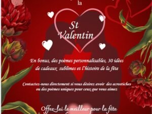 Collection de poèmes et d'idées pour la St Valentin