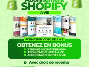 Abonnement Shopify Gratuit + BONUS EXCLUSIFS !