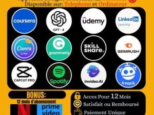 🌟🎁OFFRE EXCLUSIVE :🔑12 ACCÈS PREMIUM DE 12 MOIS À 3500 FCFA SEULEMENT !🎁🌟