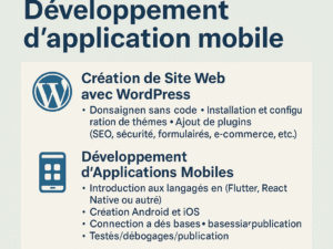 PACK FORMATION Création de site web word press et Développement d'application mobile