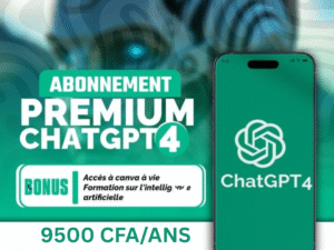 ABONNEMENT PREMIUM CHAT GPT 4 UN ANS