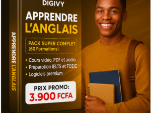 🔥 PARLE ANGLAIS EN UN TEMPS RECORD – Sans stress, sans abonnement, juste 3.900F ! Un pack complet pour comprendre, parler et maîtriser l’anglais comme un pro, même si tu débutes de zéro.