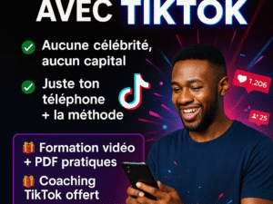 3000€/mois avec TikTok depuis le Cameroun