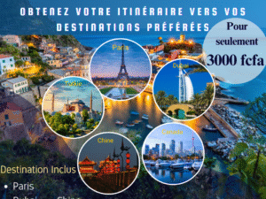 “Pack Voyage 30 Jours – France, Dubaï, Turquie, Canada, Chine”