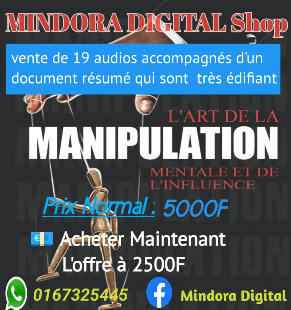Formation audio complète en manipulation mentale avec 19 fichiers audio et un ebook récapitulatif pour maîtriser l'art d'influencer.