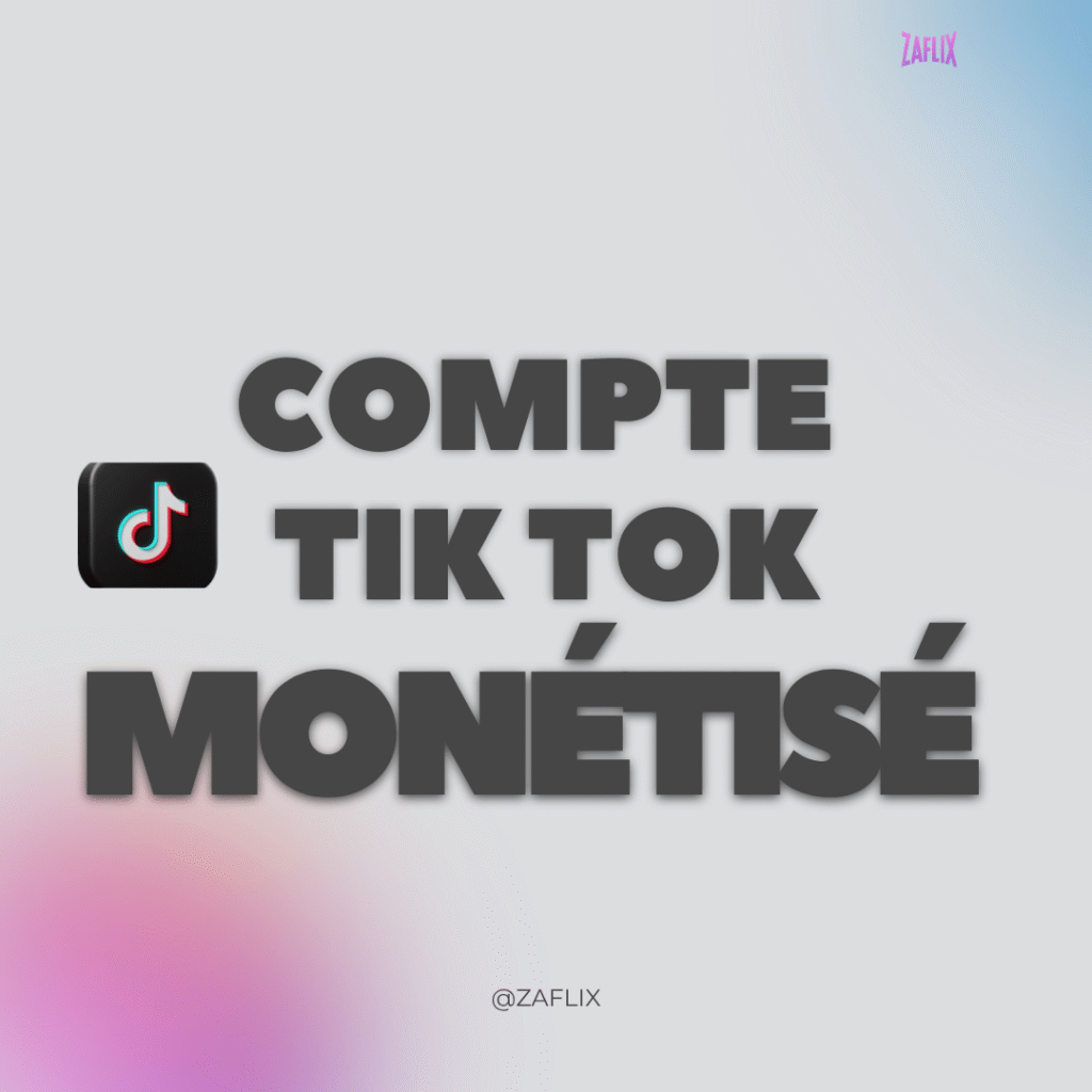 Compte tiktok monéisé